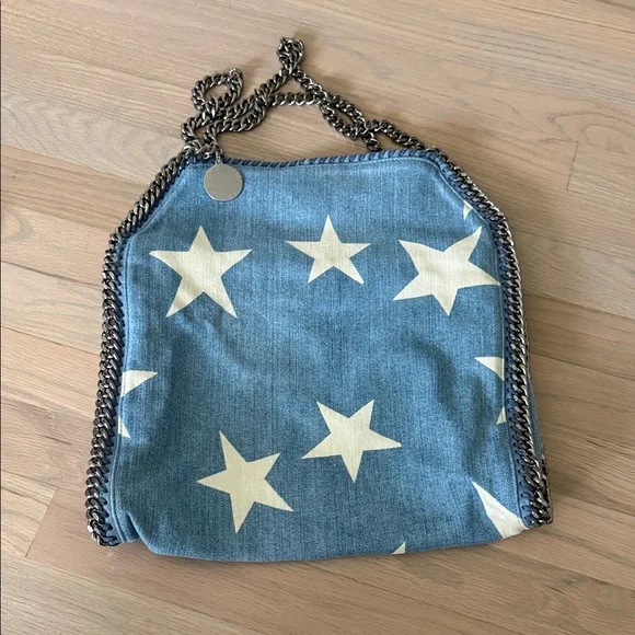 Stella McCartney Falabella Denim Star Tote Bag - Picture 2 of 5